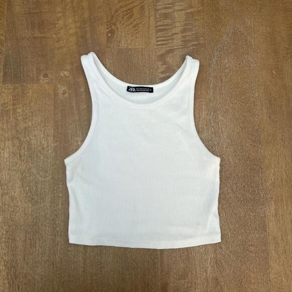 Zara White Tank Top Small - Picture 2 of 5